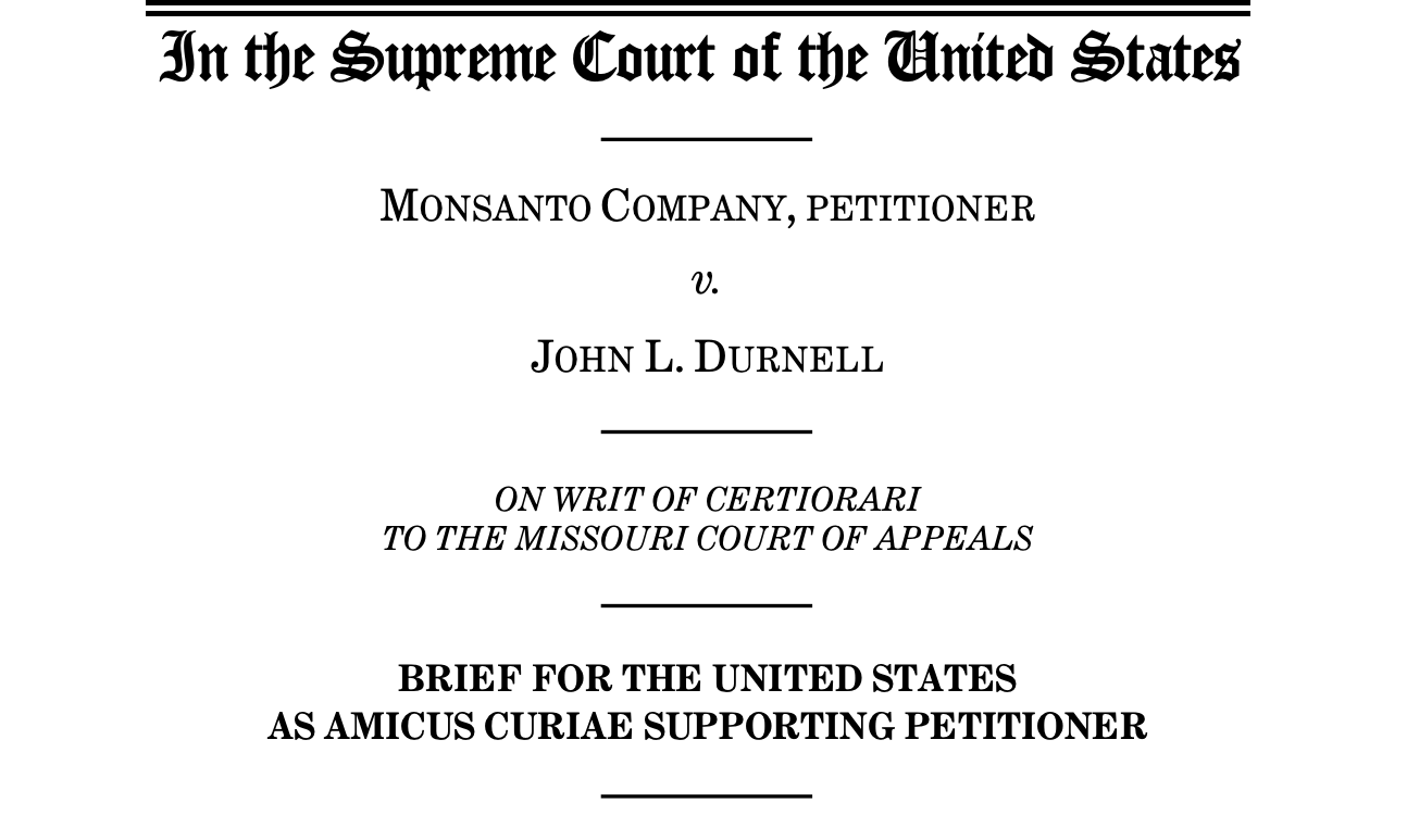 Trump DOJ Files Supreme Court Brief Backing Bayer in Roundup Case thumbnail